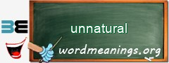 WordMeaning blackboard for unnatural